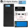 8*18650 Battery Holder LCD Screen USB Power Bank Battery Box Mobile Phone Charger DIY Shell Case Charging Storage Case