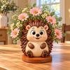 Whimsical Room Accessories Cartoon Animal Flower Vase, Desktop Storage Ornament with Highland Cow/Owl//Peacock/Hedgehog Design, Functional Tabletop