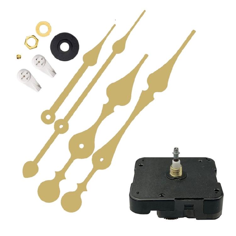 Wall Clock Repair Parts Set High Torque Clock Movement with 2 Pack Long Hands and Mounting Hook for Clock Replacement