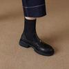 Women's Chunky Heel Knitted Short Boots - 2025 Autumn/Winter High Heel Elastic Sock Martin Boots In Versatile British Style