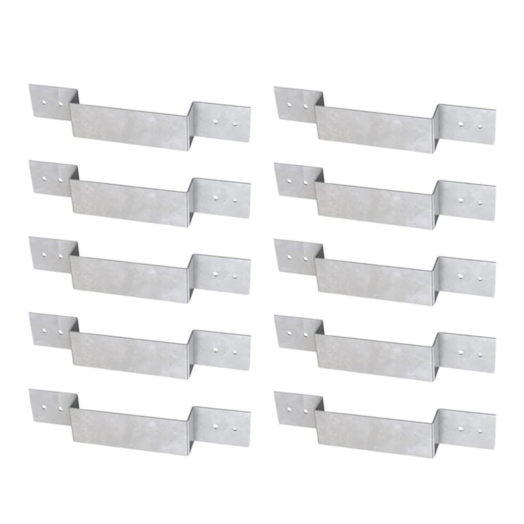 Set of 10 Fence Post Fixing Fence Post Mounting Fence Panel Security Bracket Prevent Rattling & Improve Security