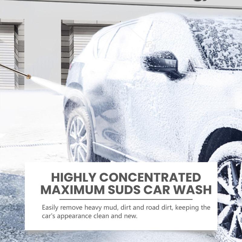 Car Body Shampoo Stain Remover Liquid with Sponge Removes Oil Film Water Marks for Windshield and Paint Surface Cleaning