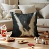 Angels And Demons Cushion Cover Antidustmite Pillowcase Invisible Zipper Silky Short Plush Sofa Cushion Cover