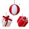 Decoraciones de Árbol de Navidad Terciopeladas Variadas Adornos Festivos Seguros Para Niños Mascotas Suministros de Manualidades Duraderos