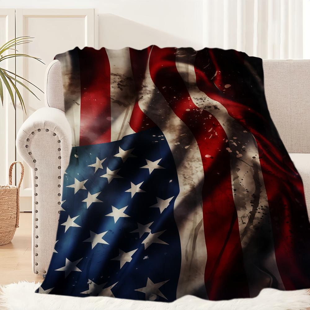 Americká USA US Vlajka Deku Pro Měkkou Přehozovou Deku na Piknik Postel Pohovku Domov Ložnici Útulnou Teplou Pohodlnou