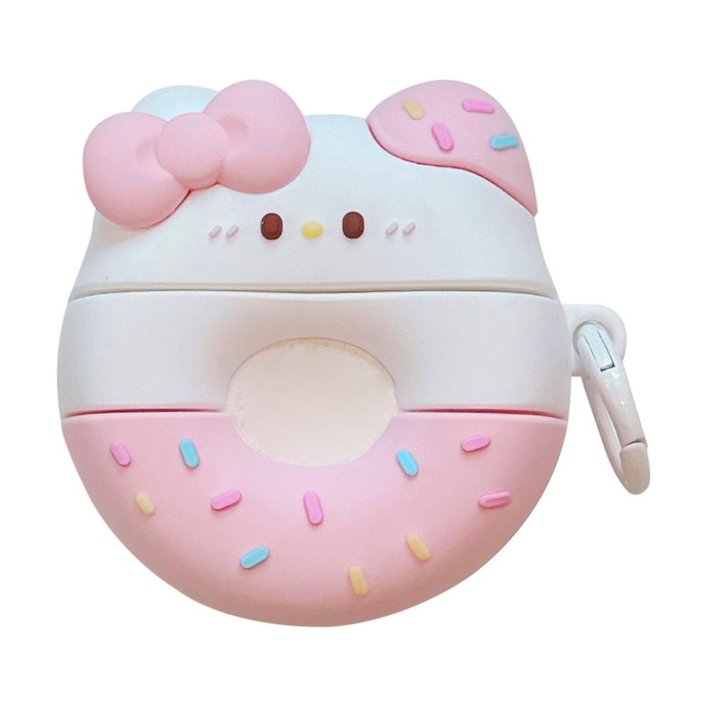 

For AirPods 3 Lovely Bowknot Donut Earphone Case PVC Protective Cover