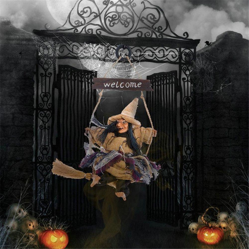 Party Dekoration Haus Tür Bar Club Dekor Hexenpuppen Halloween Hängender Geist Spukhaus Requisiten