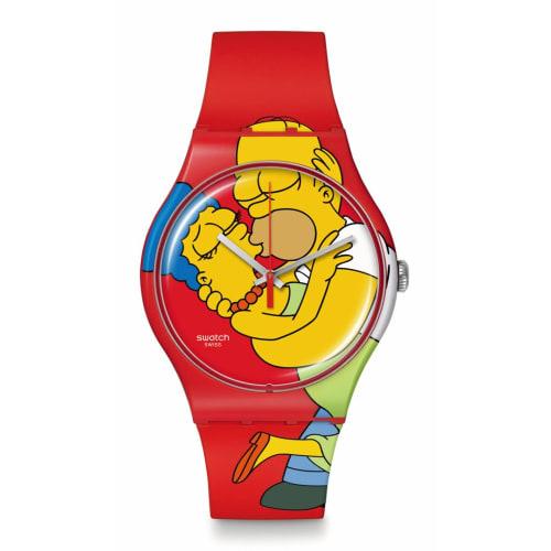 Swatch SWEET EMBRACE SO29Z120 Watch, Red