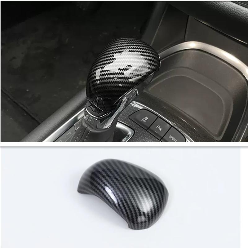 1PCS ABS Carbon fiber look Gear Shift Knob Cover Trim For Chevrolet Trax 2024