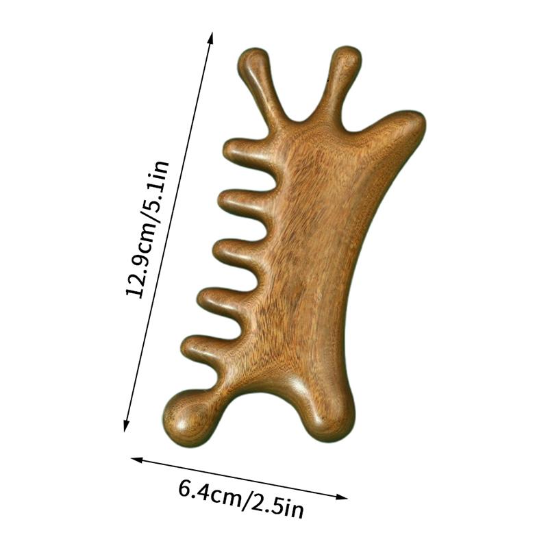 Сандаловое дерево Золотой шелк Инструменты для триггерного массажа Гуа Ша Профессиональные инструменты для лимфодренажа Инструменты для терапии Массажные инструменты для стопы