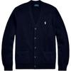 Polo Ralph Lauren Logo Embroidered V-Neck Single-Breasted Long Sleeve Knit Sweater Men Sweater Blue MNPOSWE16822195-999