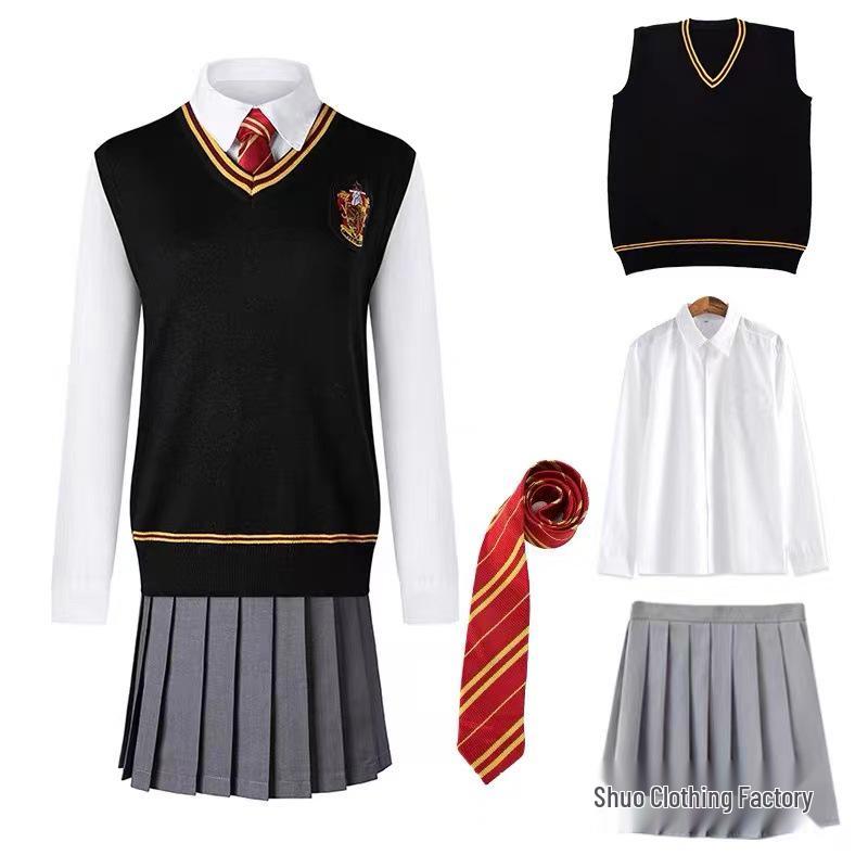 Harry Potter Cosplay Magic Robe Set for Kids - Includes Cloak and Accessories for Halloween and Anime Costume Fun