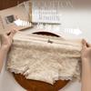 A-class Pure Cotton Women's Small Flat Underwear with Antibacterial Extended Crotch, Lace Print, and Comfortable Four-corner Design