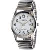 Crepha Analog Quartz Watch Men's 3ATM Waterproof Calendar Function Stainless Steel Band 20mm White Silver