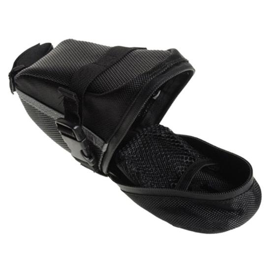 Bike Saddle Bag Zipper Large Capacity Canvas Bike Rear Seatpost Pannier Storage Pouch for Bicycle