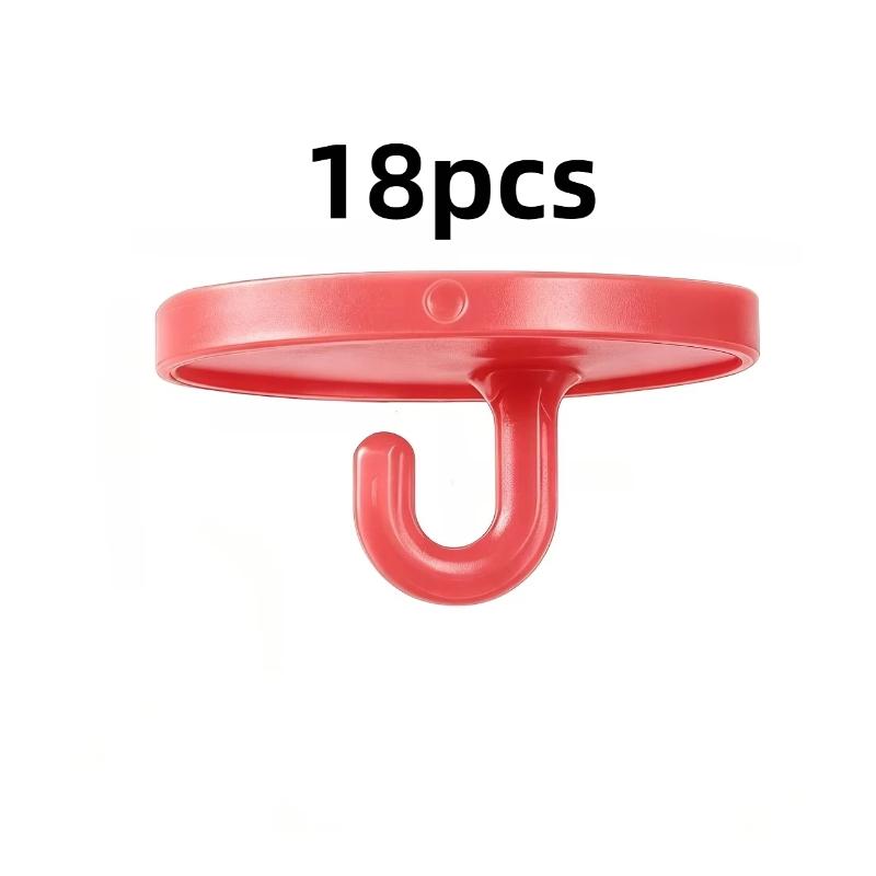 9/18Pcs Ceiling Hanging Mini Hook Self Adhesive No Drilling, Traceless Storage Hooks, Multi-Purpose For Bedroom Dormitor