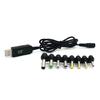 USB5V To DC9V 12V Converter Cable USB to DC9V 12V Charging Cable with 8 Adapters