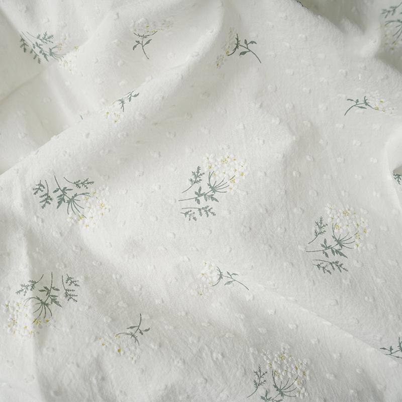 145x50cm Small Dot Jacquard 100% Cotton Retro Small Fragmented Print Fabric Making Children's Clothing Dress DIY Fabric YHTJ0120