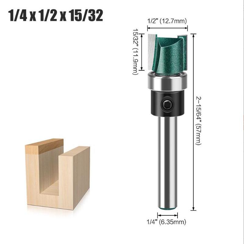 1/4 zoll 6mm Schaft Fräser Router Bit Trimmen Holz Fräser Dual Klingen