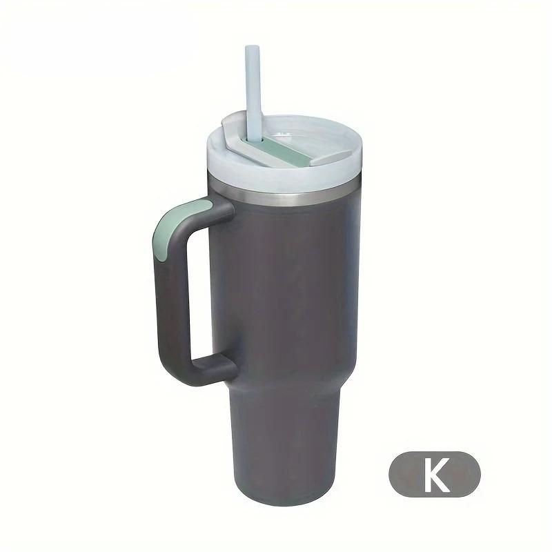 1200ML 304 Stainless Steel Insulated Water Bottle Thermal Coffee Car Cup Cold Hot Mugs Vacuum Flask With Handle Straw For Sport