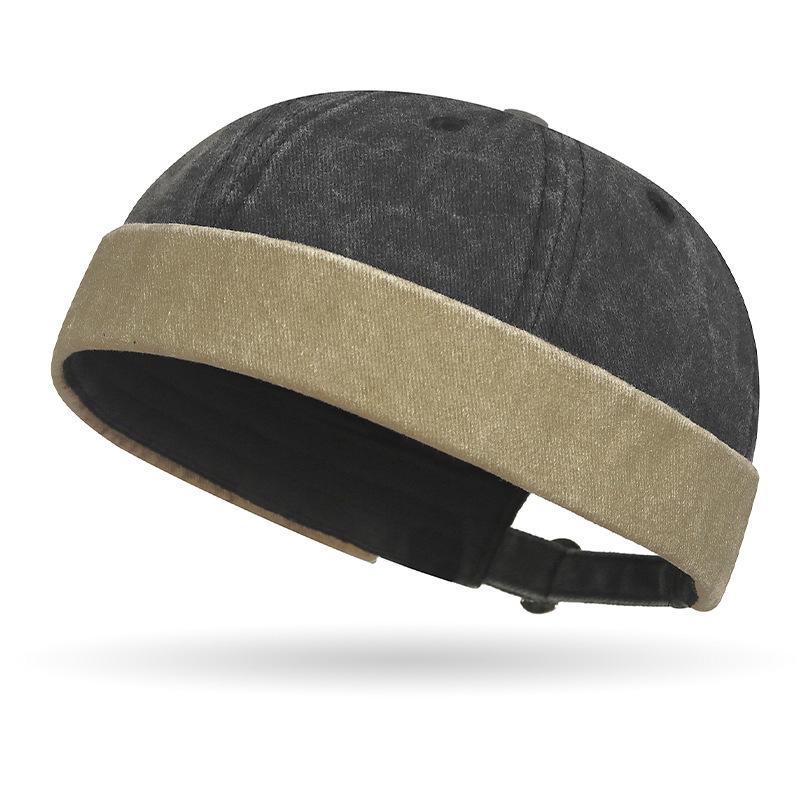 Retro Used Look Colorblock Dome Hut - Unisex Hip Hop Stil