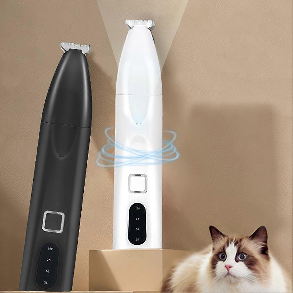 Rechargeable Pet Grooming Clippers with Built-in LED - Ideal for Quiet, Gentle Trimming of Dog's Paws, Face, Ears, and Eyes