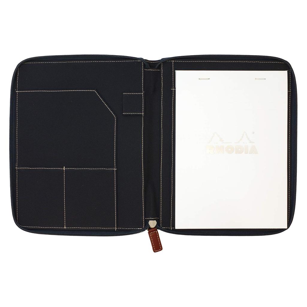 Rhodia Round Zip Case Navy White Grid cf16ronv (Rhodia No.16 Cover/5mm Included)