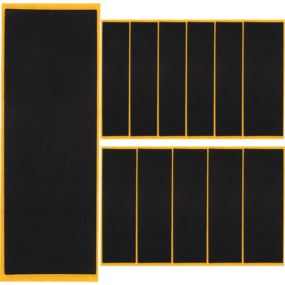 12 Stück Schaumstoff-Griffband für Skateboard Fingerboards Rutschfeste Aufkleber Ersatz Schwarze Schwammige Pads Zubehör Bretter Kinder Jungen