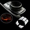 CAR MULTI MEDIA DRIVE 7 BUTTON DECOR COVER TRIM FITS BMW 5 7Series IDRIVE Chrome