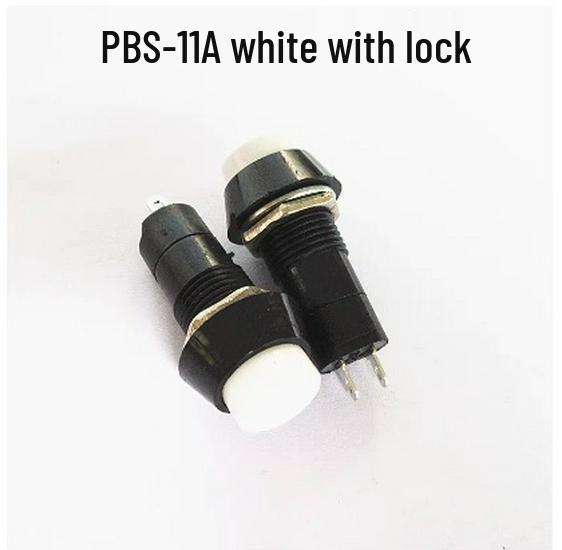 Round Self-Locking Self-Resetting Momentary Push Button Switch, 12MM, Red/Green