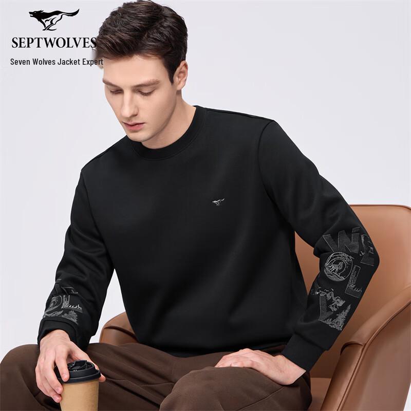 

Qipilong Men s Antibacterial Fleece Embroidered Pullover Sweatshirt XL