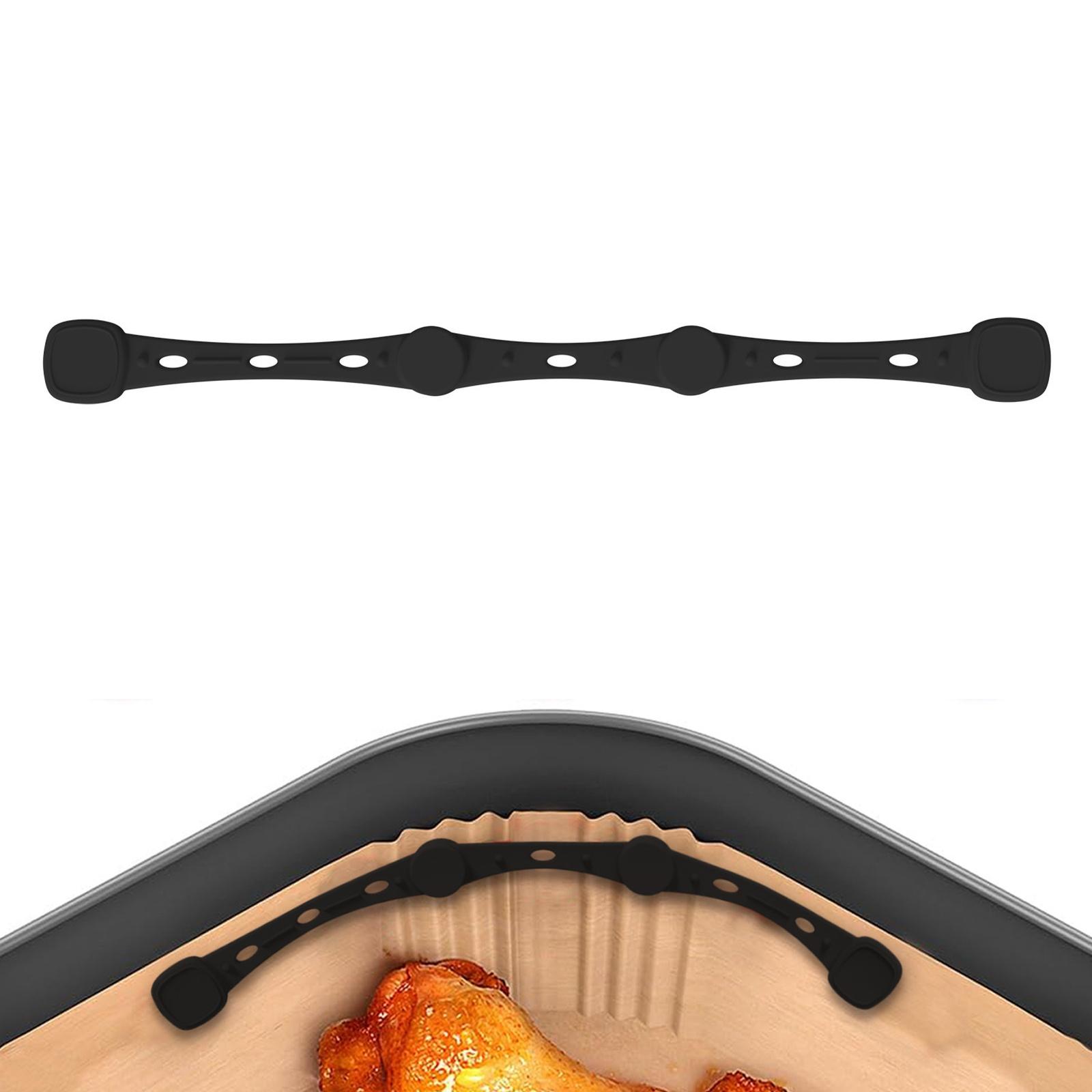 Fryer Magnetic Silicone Clips, Heat Resistant Food Grade Magnetic Fixator for Parchment Paper Liners чёрный