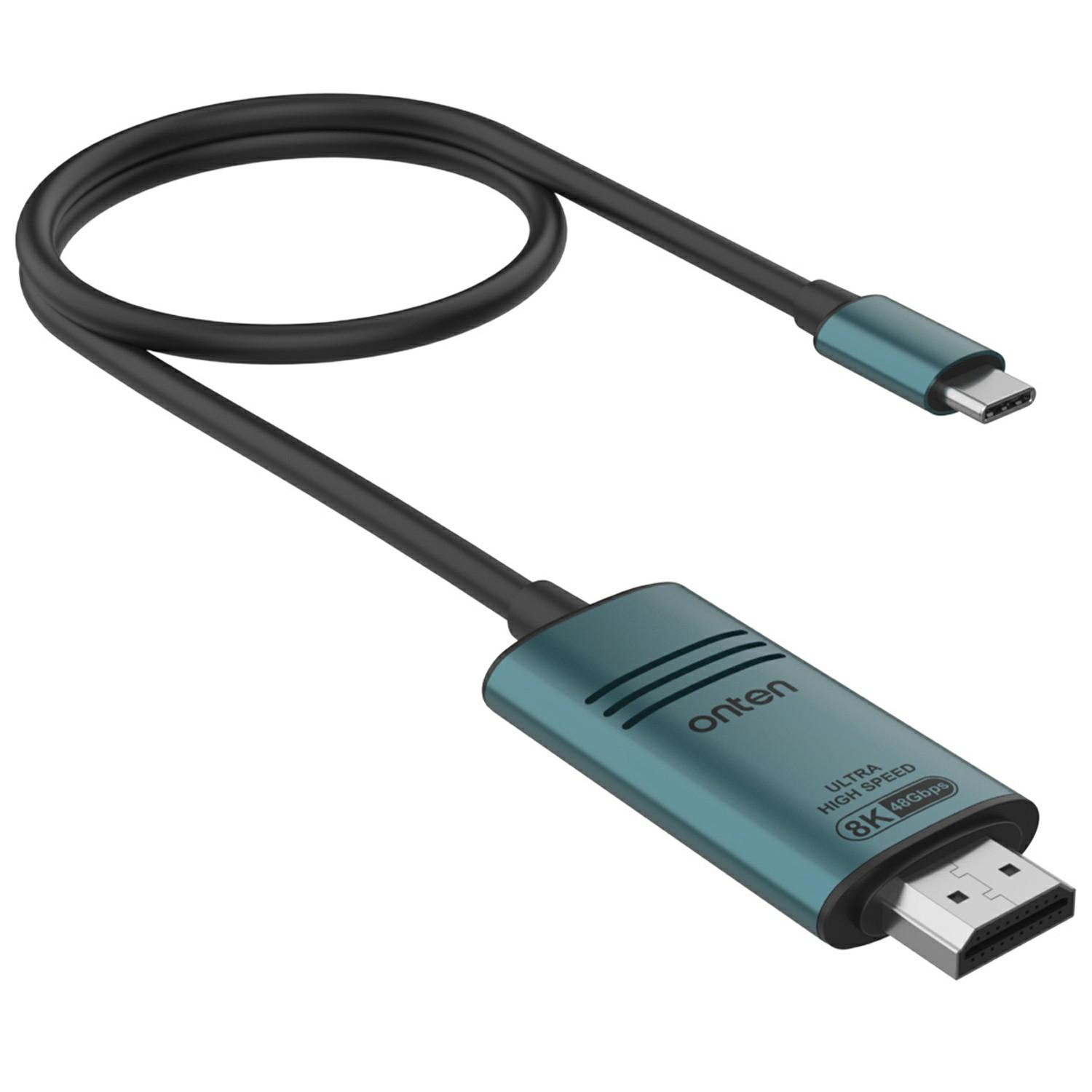 

ONTEN UC982 8K USB-C to HDMI Cable Adapter Ultra HD Compatible with Thunderbolt 3 Converter for Laptop/Phone to Monitor A