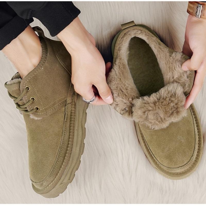 Fashion Winter Men's Shoes Snow Boots 2025 Fashion Warm Fur Casual Outdoor Platform Hiking Shoes Luxury Ankle Soft Women Snow Boots