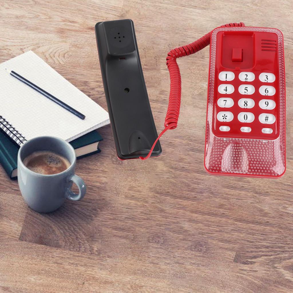 Wall Mount Landline Telephone Extension No Caller ID Home Phone For Hotel Family