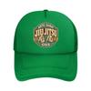 Vintage Jiu Jitsu Heritage Emblem Mesh Baseball Cap Polyester Forward Observations Hat Adjustable Golf Hat Summer