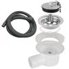 Right Angle Design RV Sink Drain Connector with 2 Meter Hose Leak Proof Seal for RV and Yacht Sink Applications