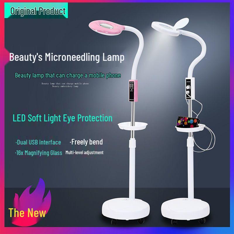 LED Eye-Friendly Tattoo & Nail Art Lamp: Desk & Floor Light for Cosmetic and Eyelash Extension