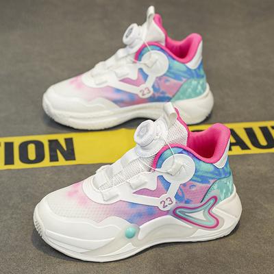 Children's Basketball Shoes Boys 2025 Spring and Summer New Mesh Breathable Girls' Sports Shoes Wear-resistant Practical Non-slip Sneakers