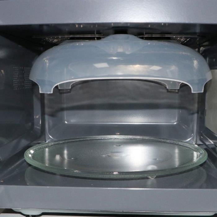 Couvercle de plaque micro-ondes - LESHP - 1 pièce - Blanc - Anti-éclaboussures - Magnétique