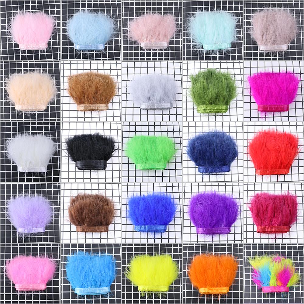 1Meter Fluffy Turkey Feathers Trim Ribbon 8-10Cm Marabou Feather For Craft Fringe Sewing Wedding Party Clothing Dress Decoration