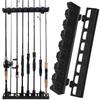 1 pair Horizontal Fishing Rods Storage Rack Wall Mount Fishing Poles Holder Stands For Garage 8-Rods Vertical Plastic Holders 4