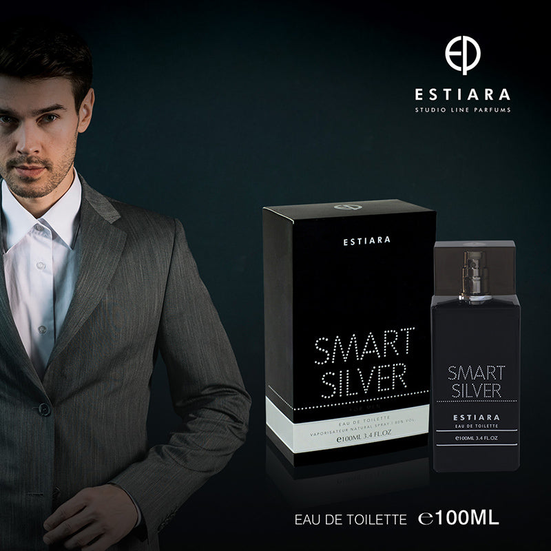 

SMART SILVER Eau de toilette for men 100 ML -ESTIARA 100 ML