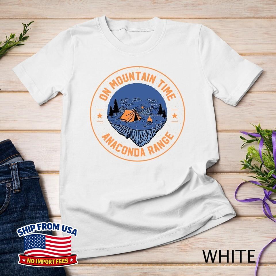 Hiker Outdoor On Mountain Time Anaconda Range Hiking Montana Unisex T-Shirt