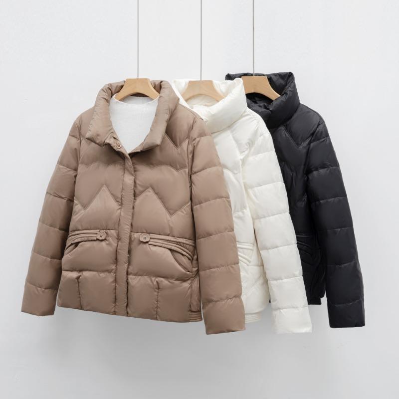 Autumn and winter new short down women's stand-up collar small simple casual jacket trendy and warm