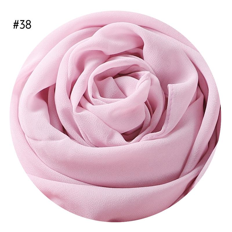 175X70Cm  High Quality Malaysian Pearl Chiffon Hijab Bundles Solid Color Scarves Head Scarf For Muslim Woman 73 Colors