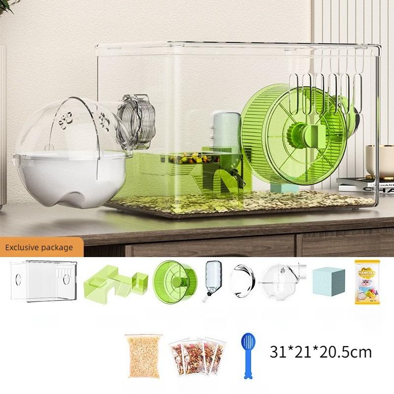 

Hamster Cage Large Villa Acrylic Nest for Small Pets Hamster Nest Toys Pet Supplies Small Animals Nest with Running Wheel Cages Transpare Premium
