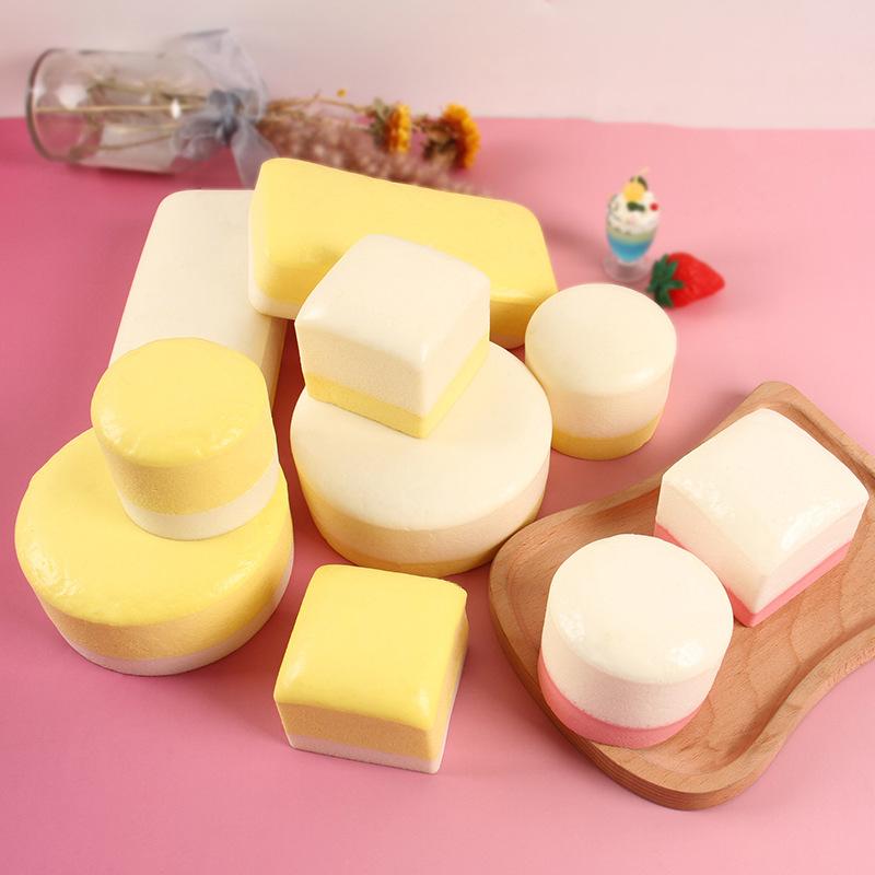 Rising Slow Simulation Pinch Bread Squeeze Toy Model Children Fun Bread Decompression Toys Soft Food Bread Stress Easing Gift