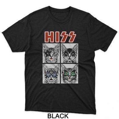 Retro Cat Rock Music Concert Band Men Kids Women Funny Cat T-Shirt