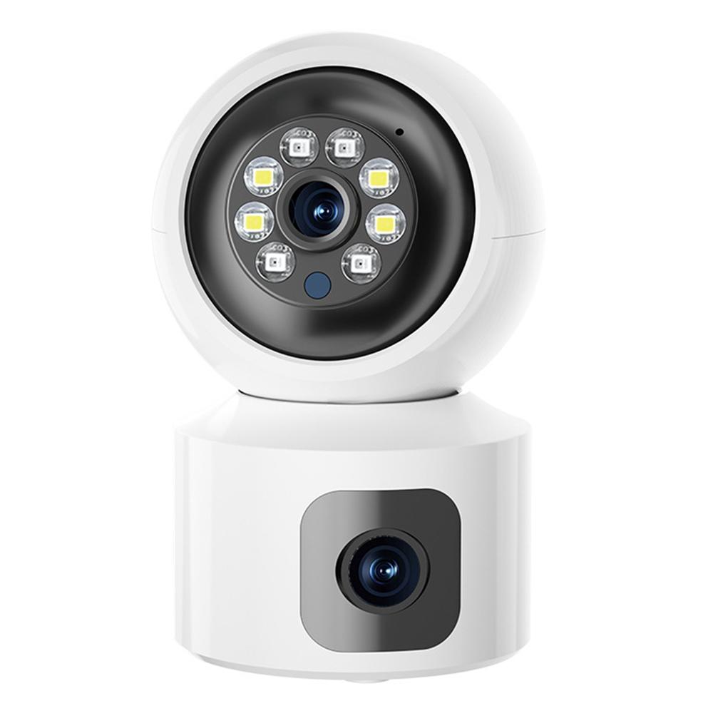 

4MP Dual Lens Baby Monitor Ball Camera 4X Digital Zoom Two-Way Audio Night Vision Camera EU Plug